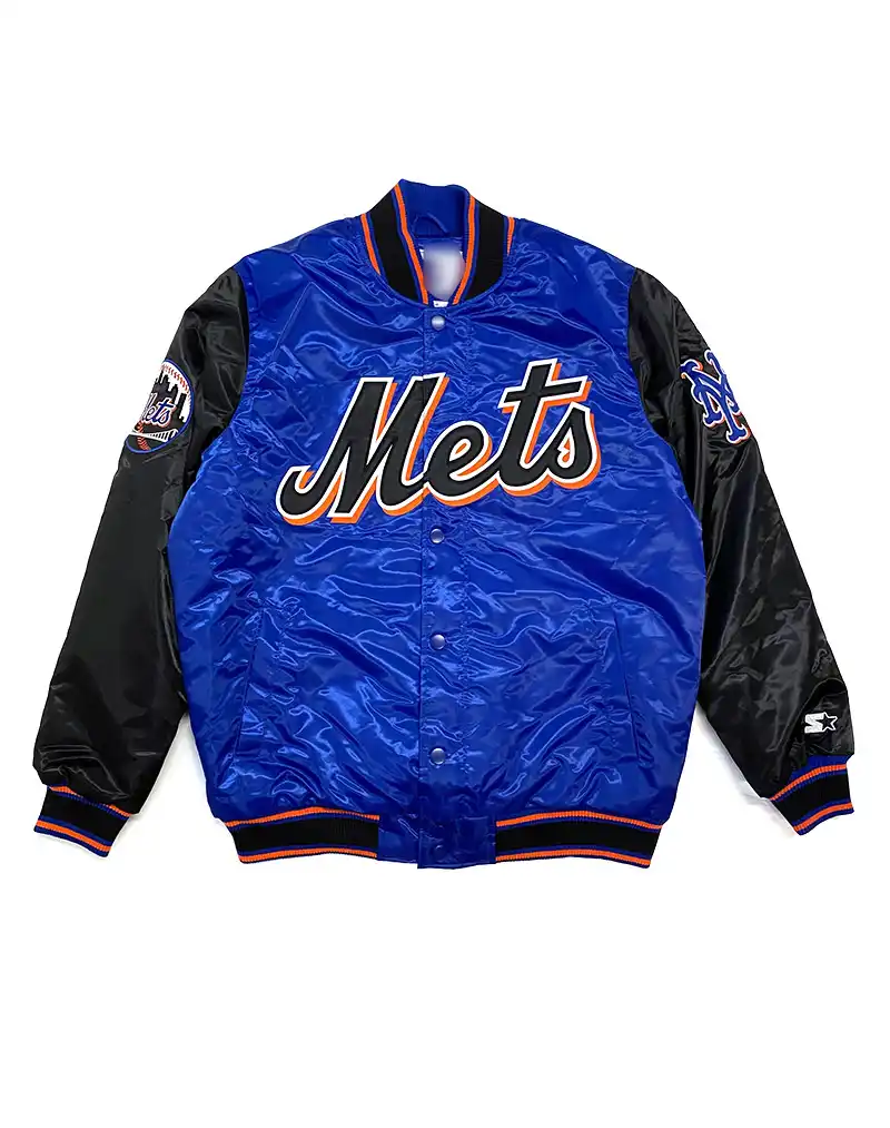 Satin Jacket Featuring New York Mets Logo - William Jacket