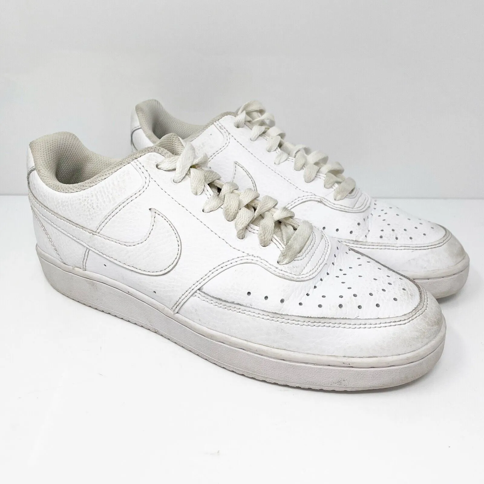 Nike Mens Court Vision Low CD5463-100 White Running Shoes Sneakers Size 8