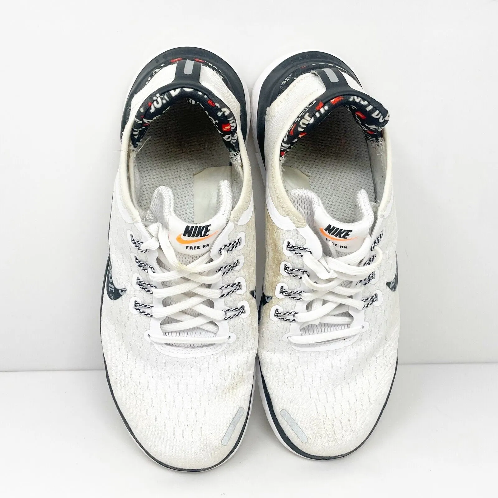 Nike Womens Free RN 2018 AT4247-100 White Running Shoes Sneakers Size 9