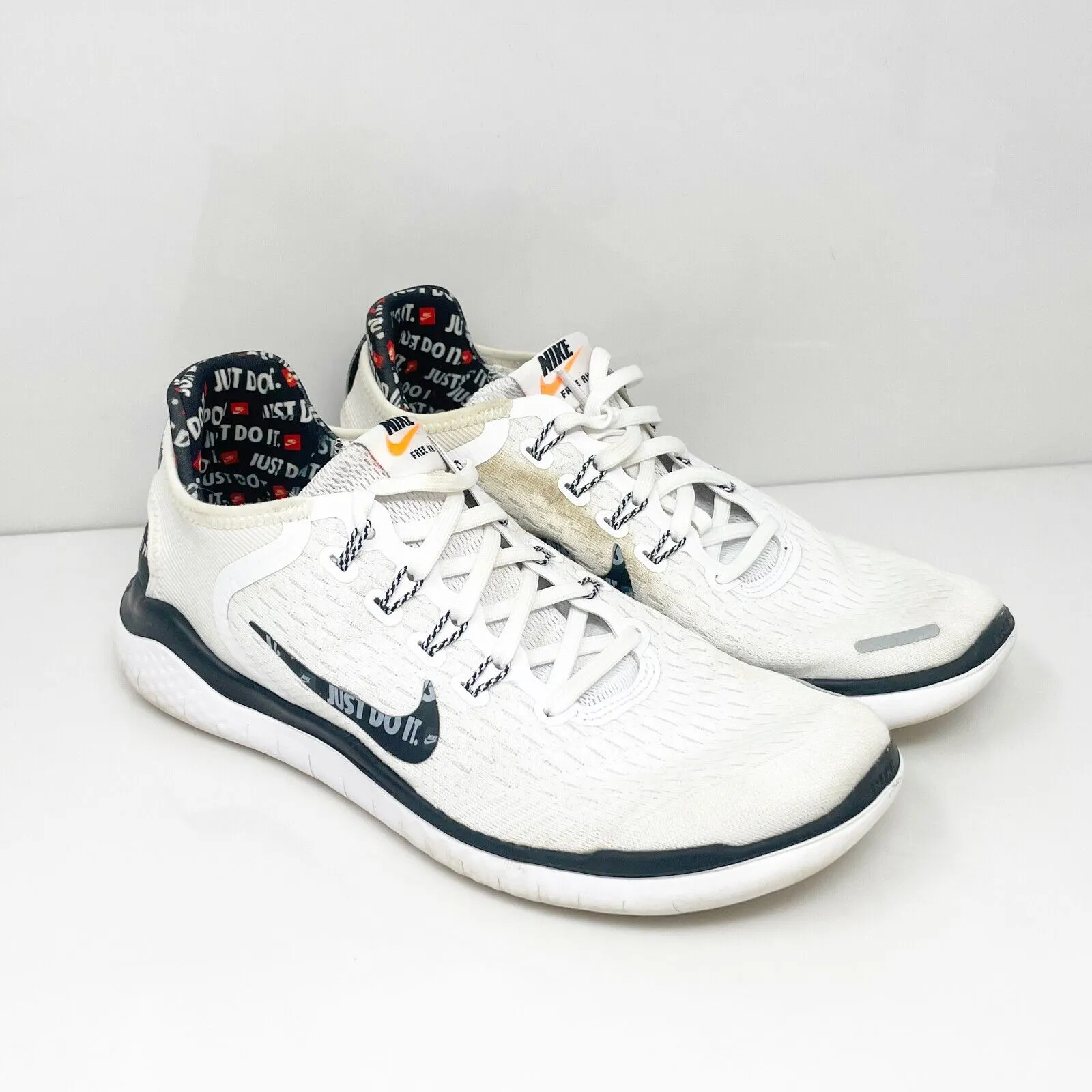 Nike Womens Free RN 2018 AT4247-100 White Running Shoes Sneakers Size 9