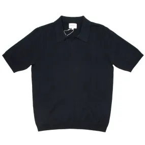 Norse Projects Leif Navy Cotton Linen Polo