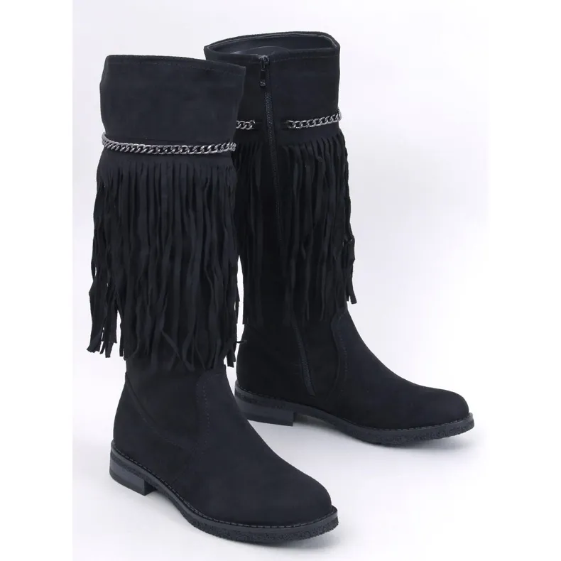 Novle Black fringe boots