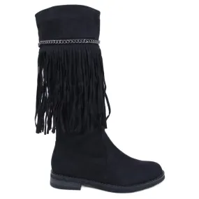 Novle Black fringe boots