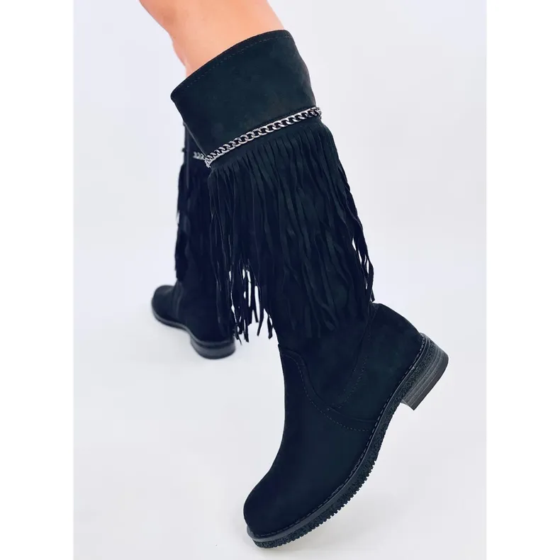 Novle Black fringe boots