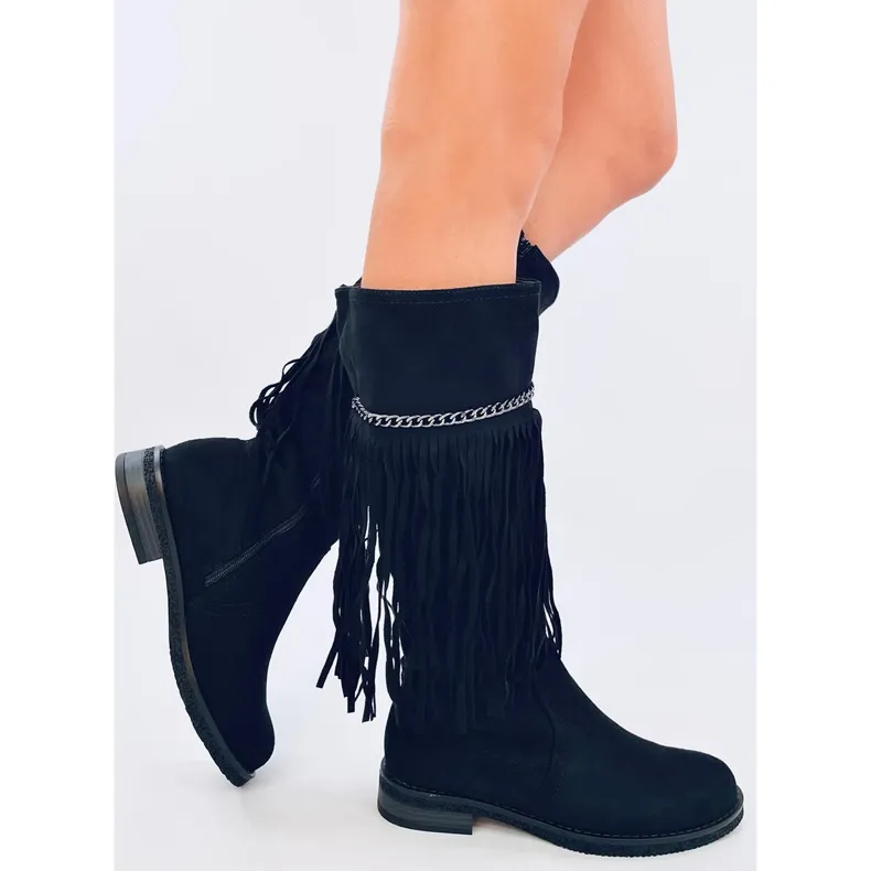 Novle Black fringe boots