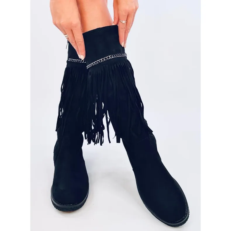 Novle Black fringe boots