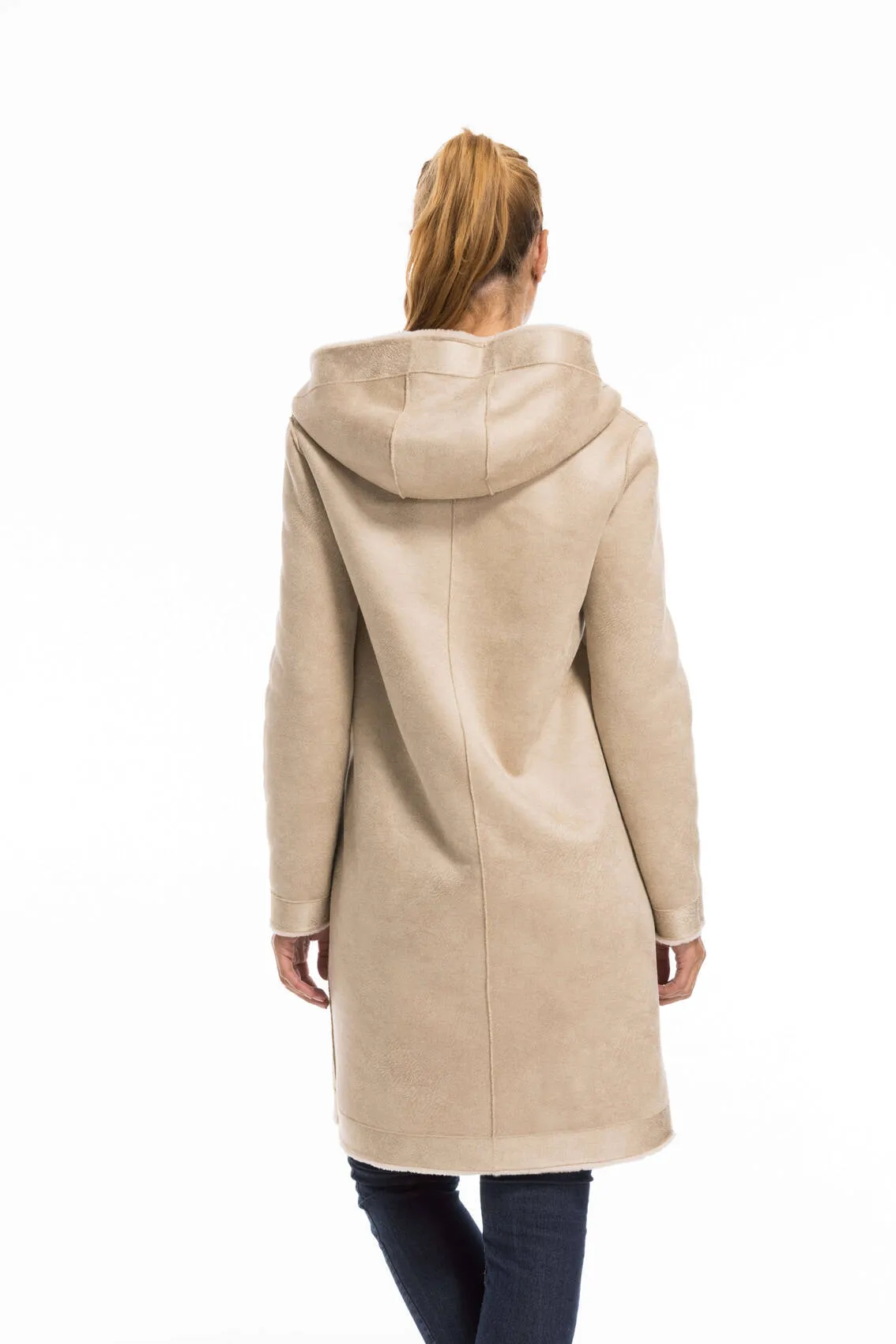 Oakwood coffee coat for women made of wool style 63747 - Google SEO friendly.