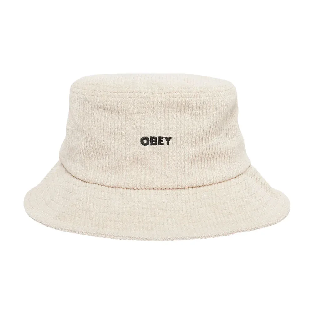 OBEY BOLD CORD BUCKET HAT // UNBLEACHED