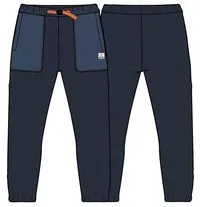 Recycled Sherpa Fleece Joggers in Rich Navy Zips