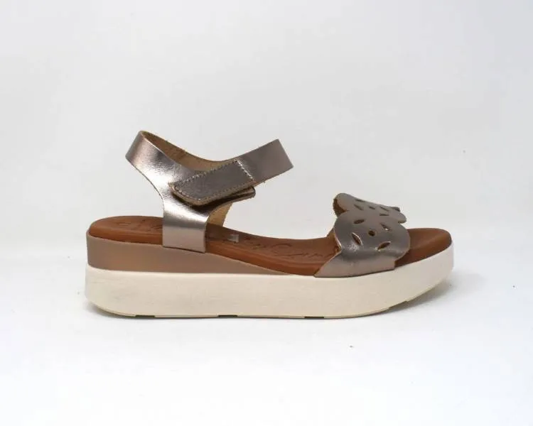 White nappa leather plateau sandals