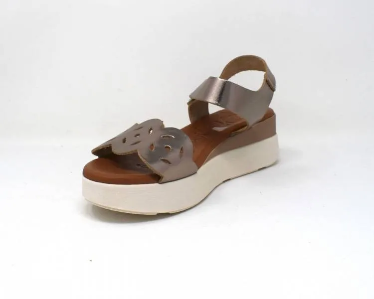 White nappa leather plateau sandals