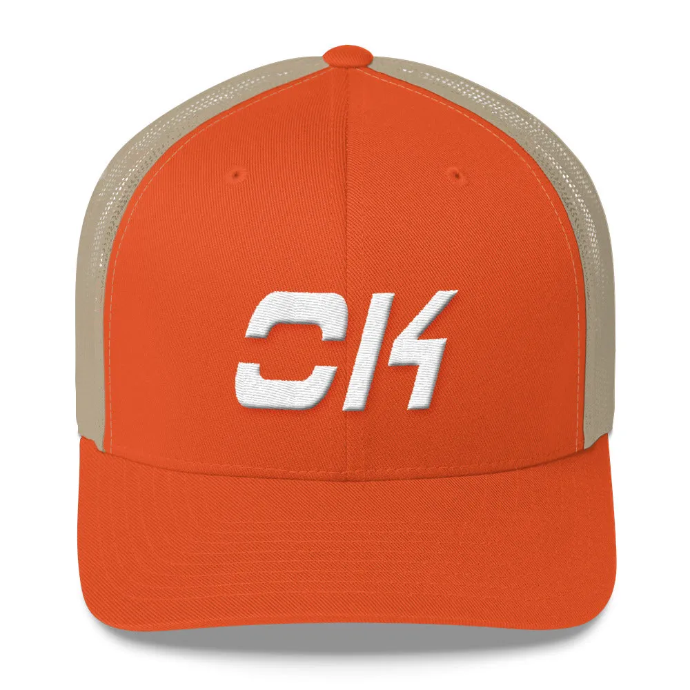 Oklahoma Trucker Cap with White Embroidery - OK - Various Hat Colors