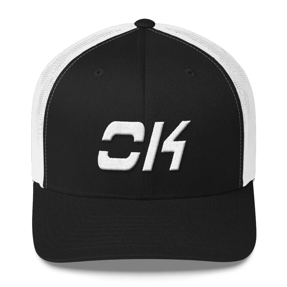 Oklahoma Trucker Cap with White Embroidery - OK - Various Hat Colors