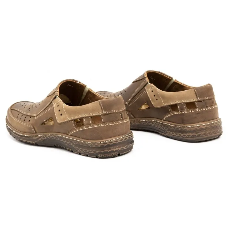 Men's Olivier 893MP Brown Leather Moccasins