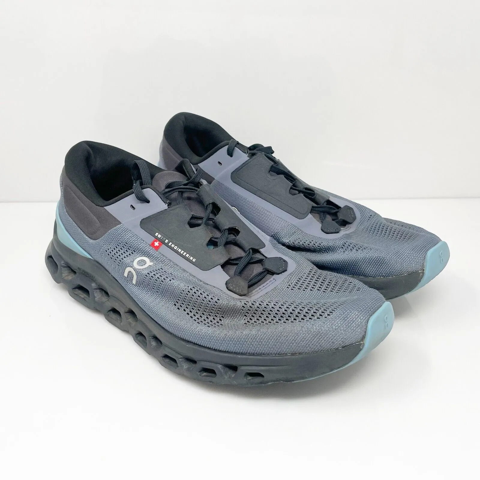 On Mens Cloudstratus 3 Blue Running Shoes Sneakers Size 9.5