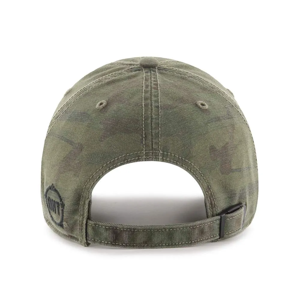 Operation Hat Trick OHT American Flag '47 Sandalwood Camo Adj. Strap Hat Cap