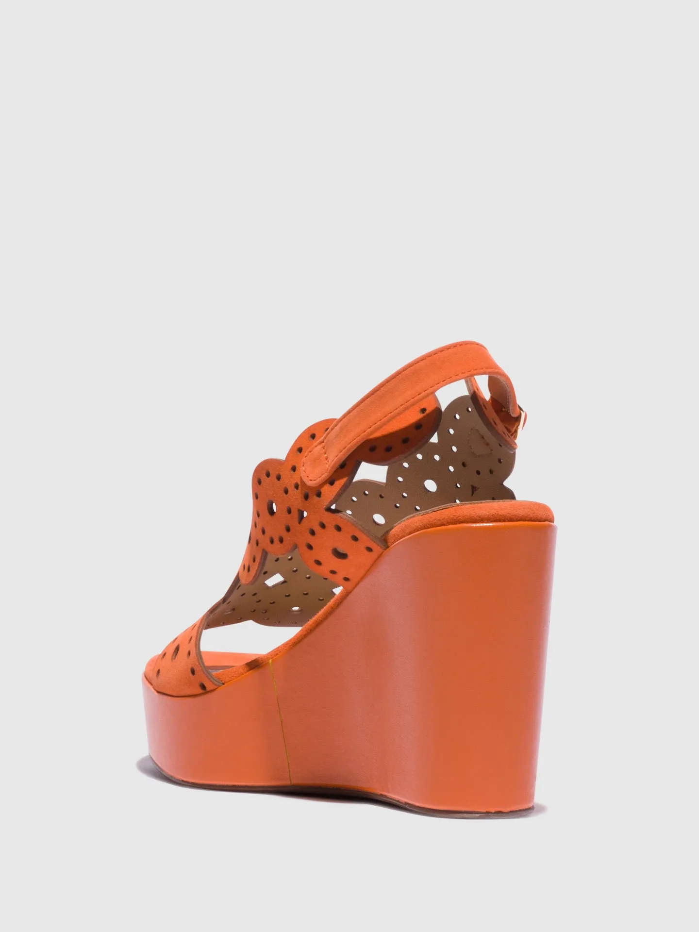 Orange Wedge Sandals