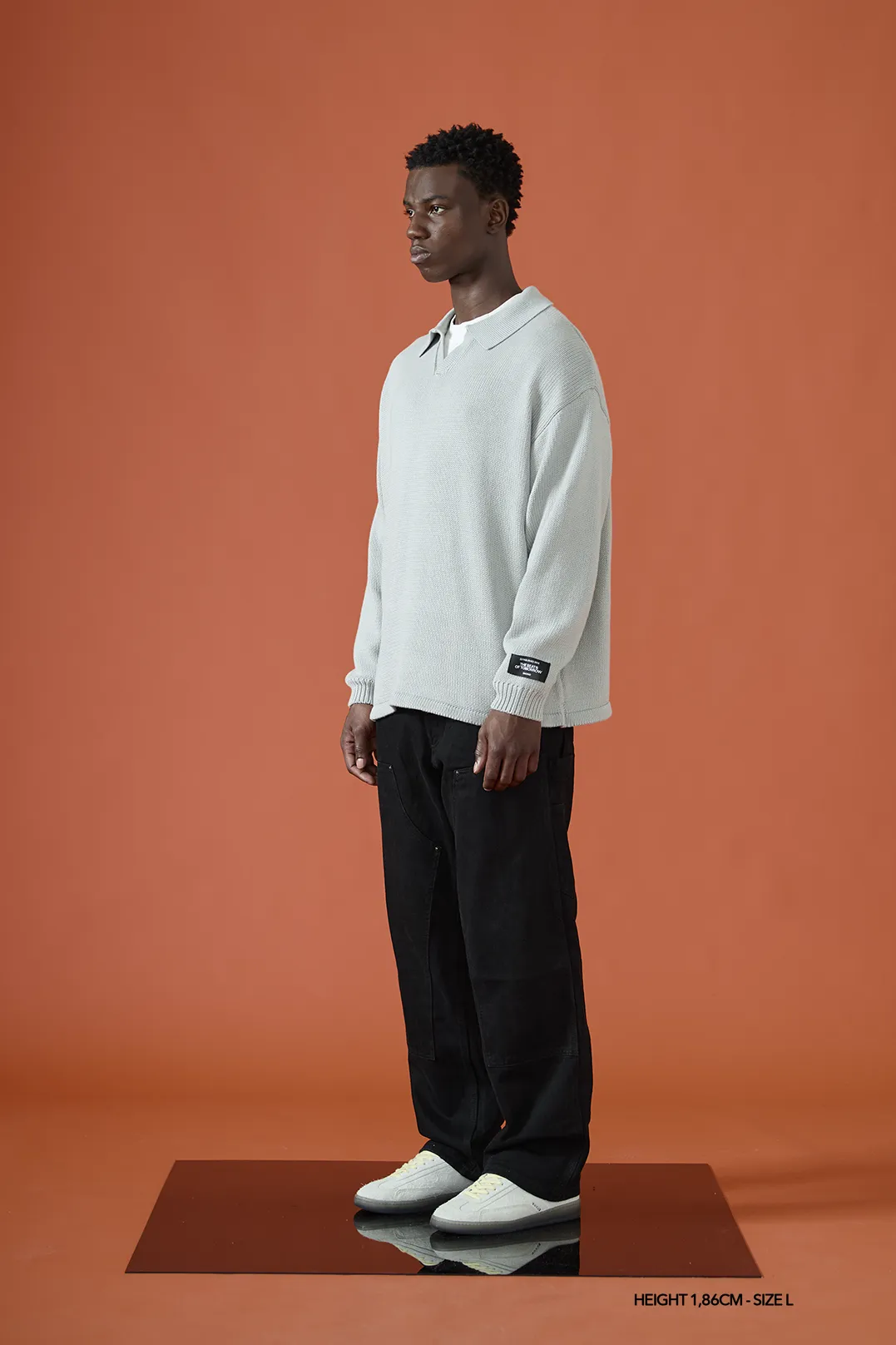 OSLO GRAYSCALE KNITTED POLO