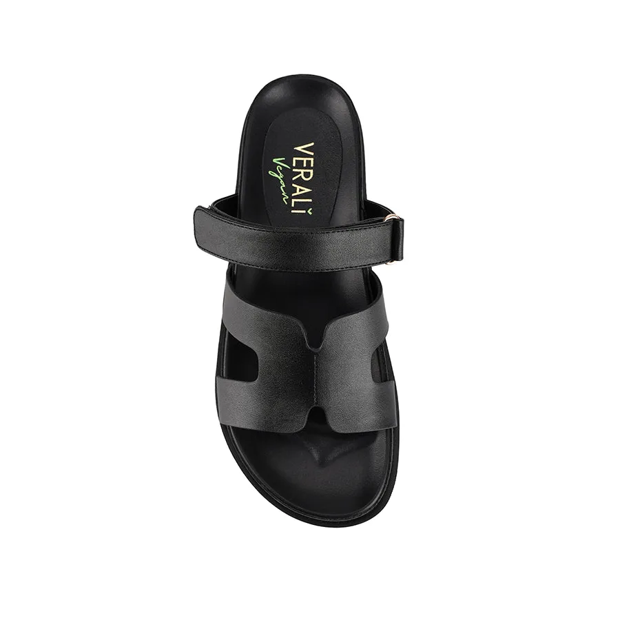 Oswald Footbed Slides - Black