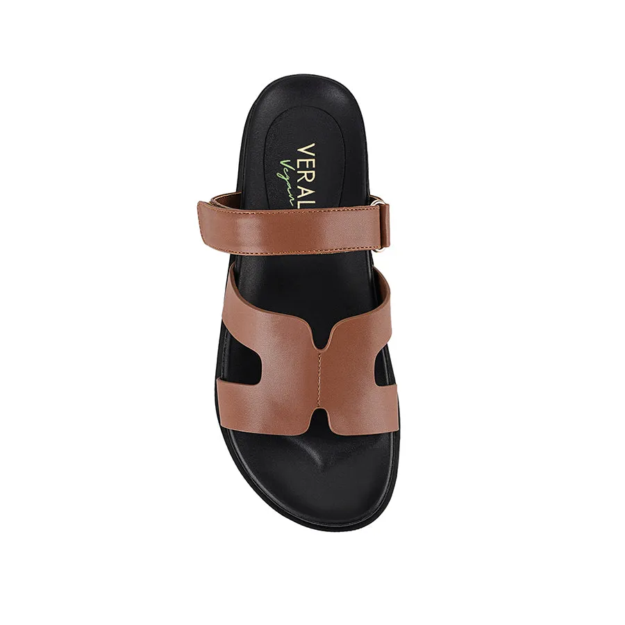 Oswald Footbed Slides - Cognac