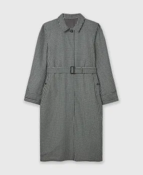 Check Patterned Trench Coat with Belt