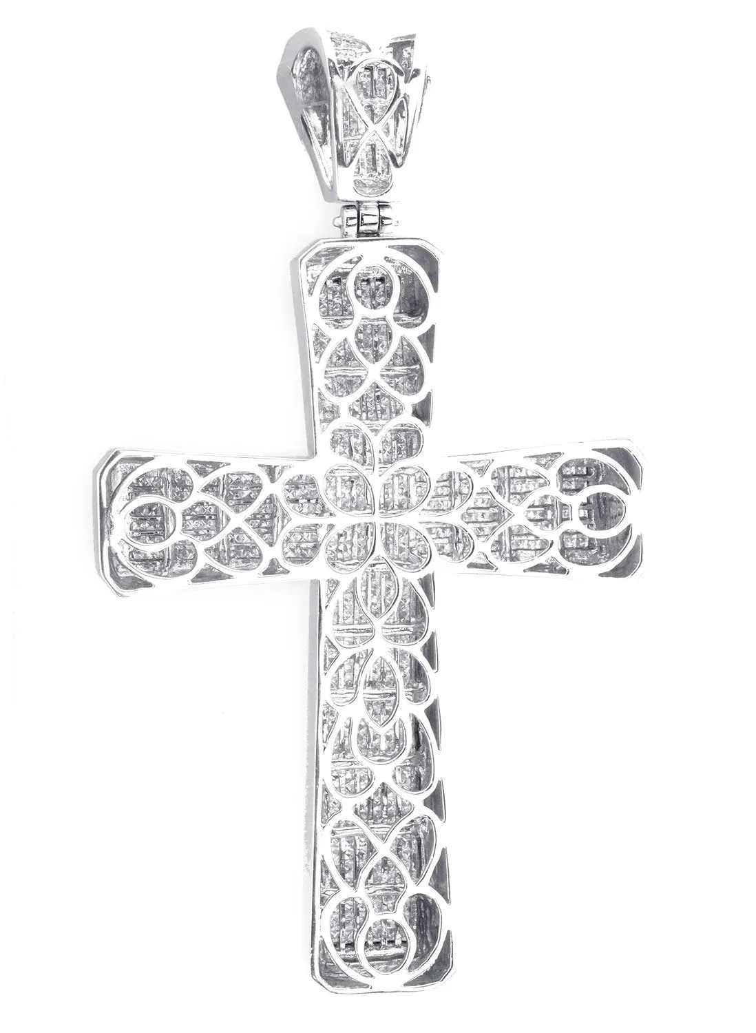 Oversized Princess-Cut Diamond Cross