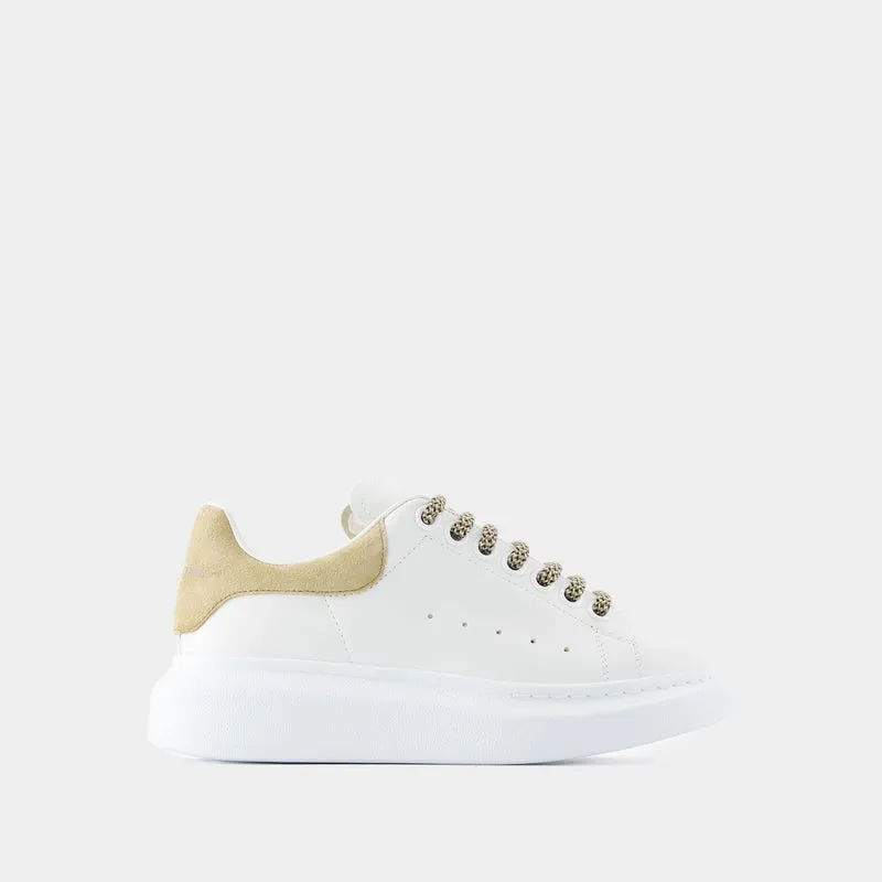 Oversized Sneakers - Alexander McQueen - Leather - Beige