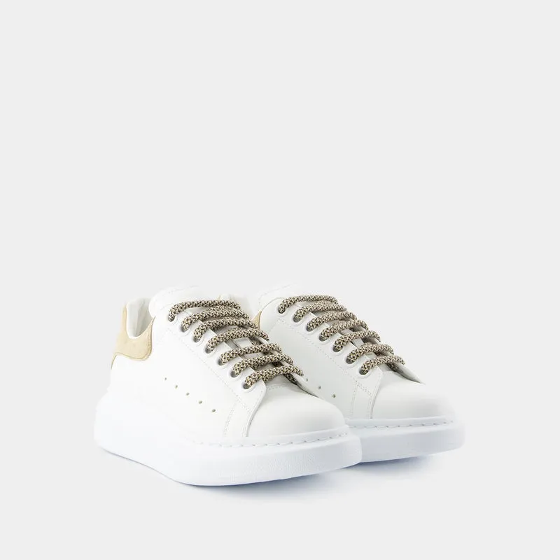 Oversized Sneakers - Alexander McQueen - Leather - Beige