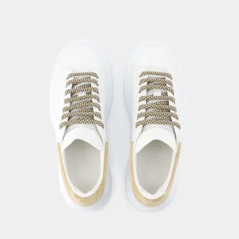 Oversized Sneakers - Alexander McQueen - Leather - Beige