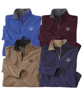 4-pack Men's Zip-Up Microfleece Sweaters