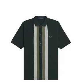 PANELLED BUTTON THROUGH POLO SHIRT