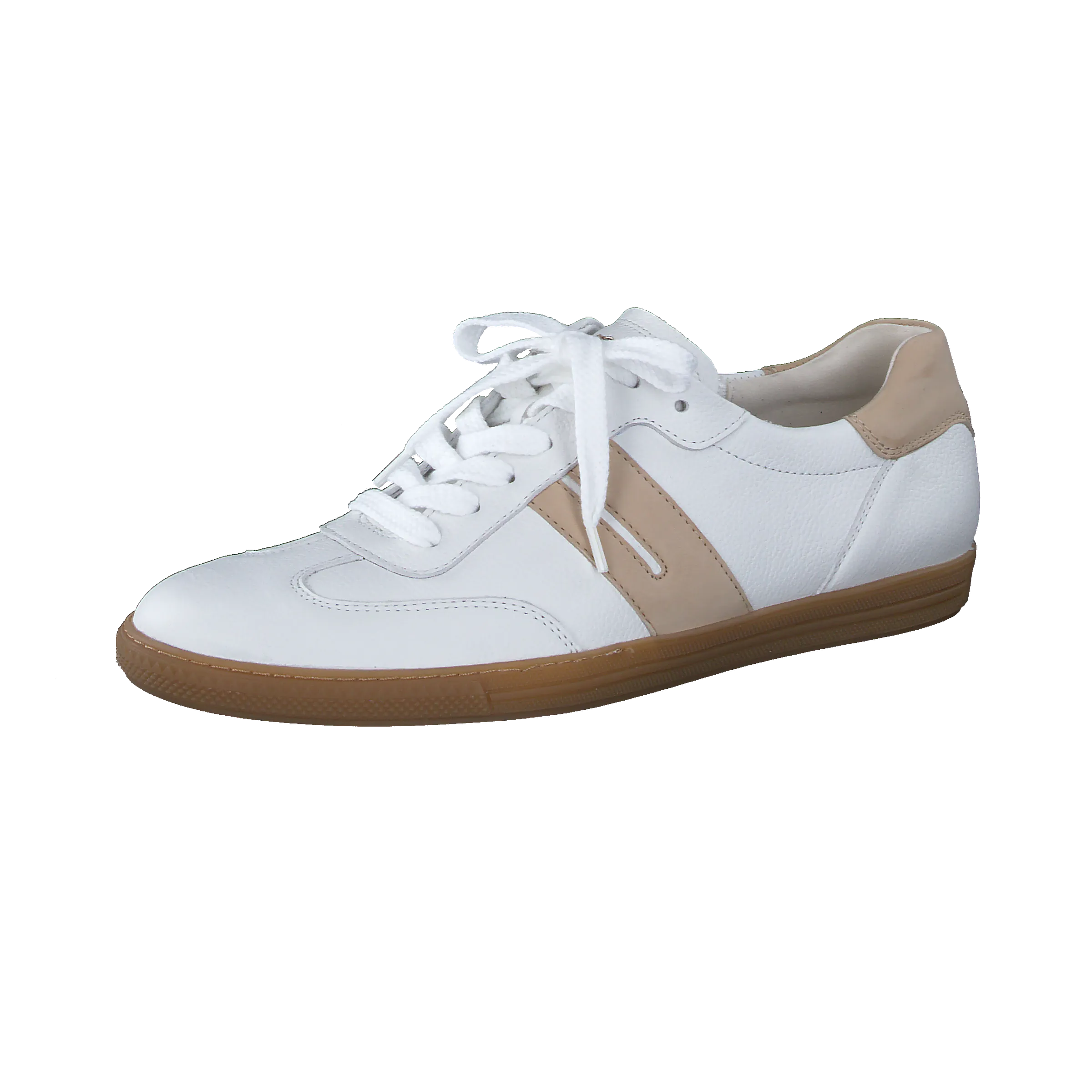 Paul Green Super Soft Flat Trainer - White/Beige