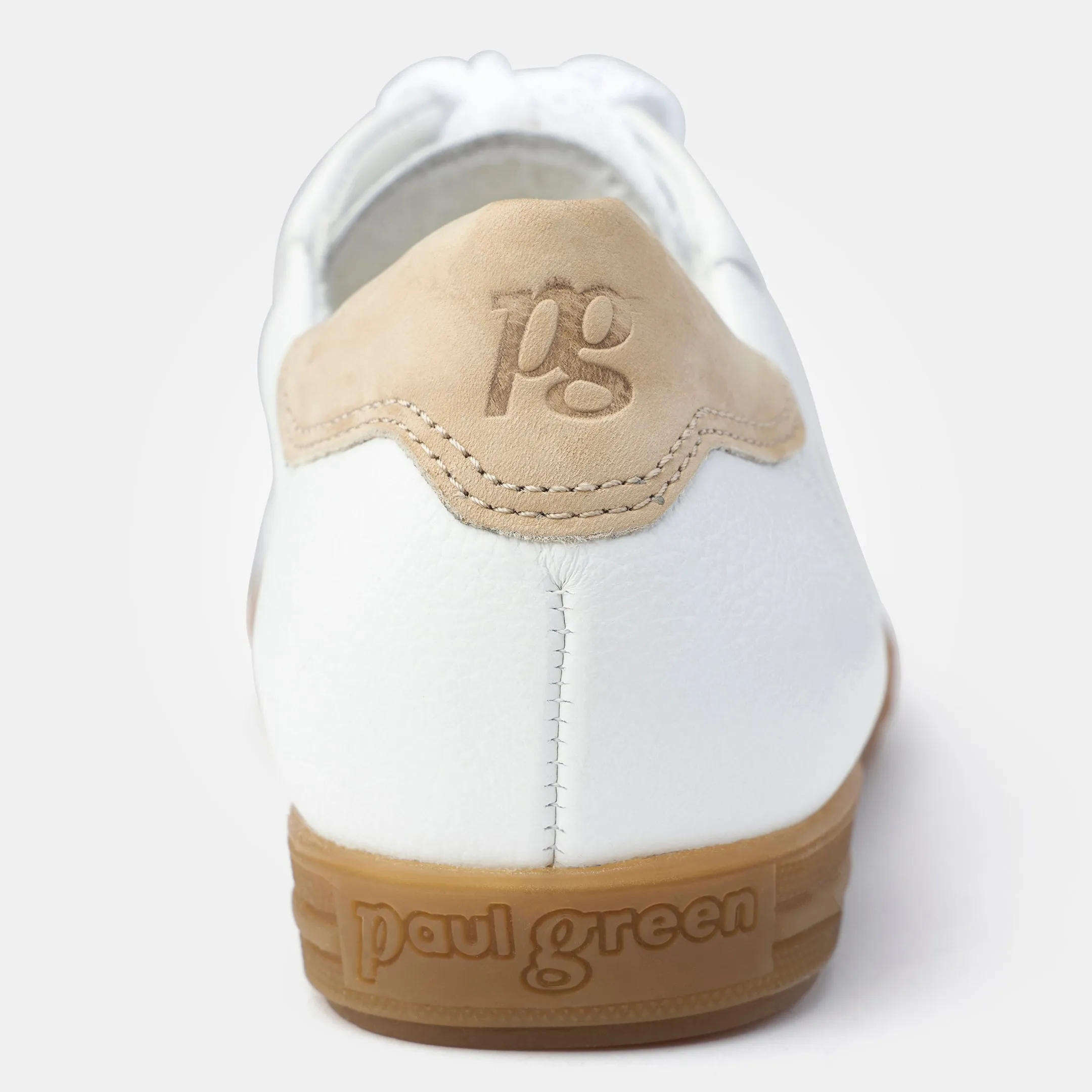 Paul Green Super Soft Flat Trainer - White/Beige