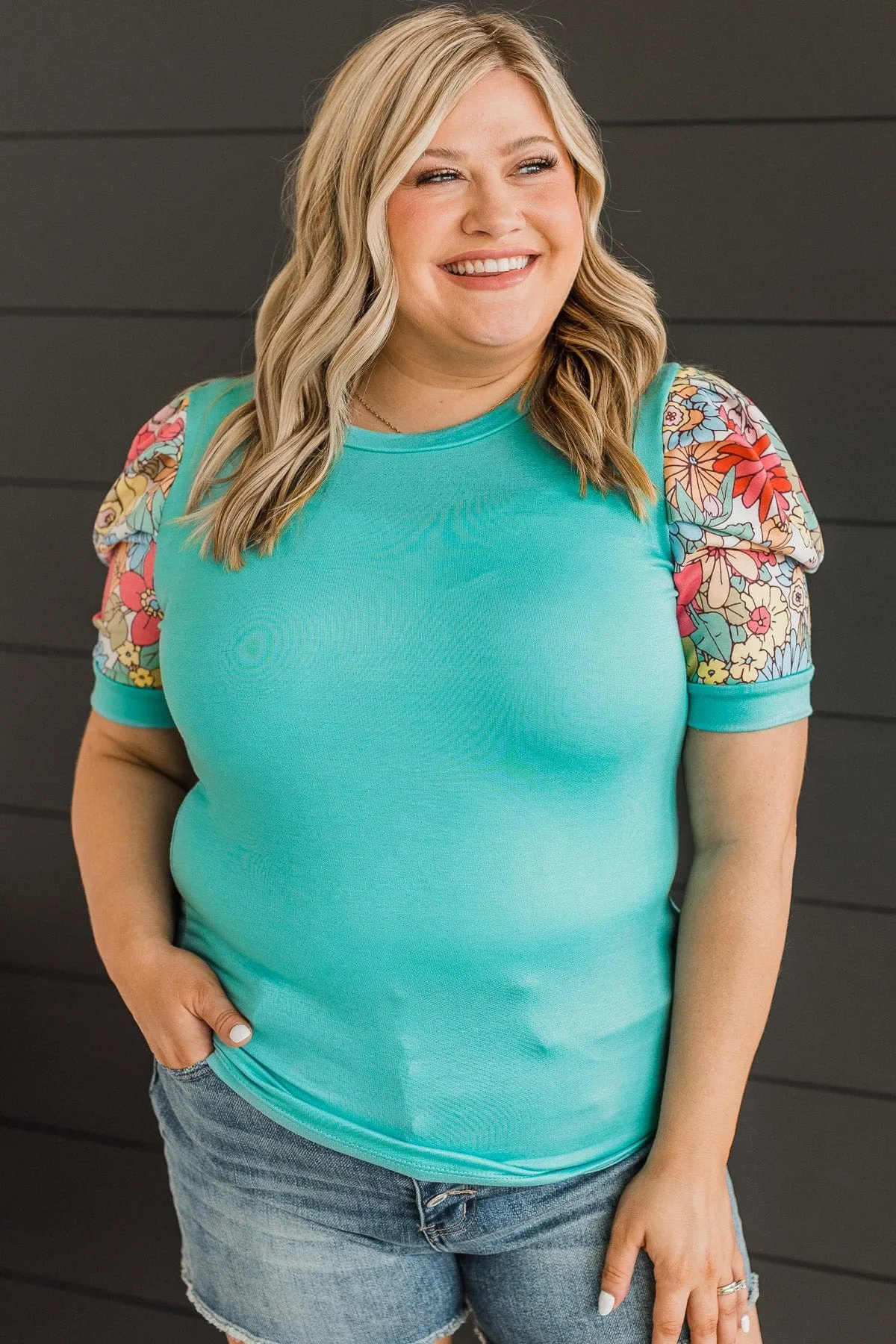 Teal Knit Top - Ideal for Knitting Enthusiasts