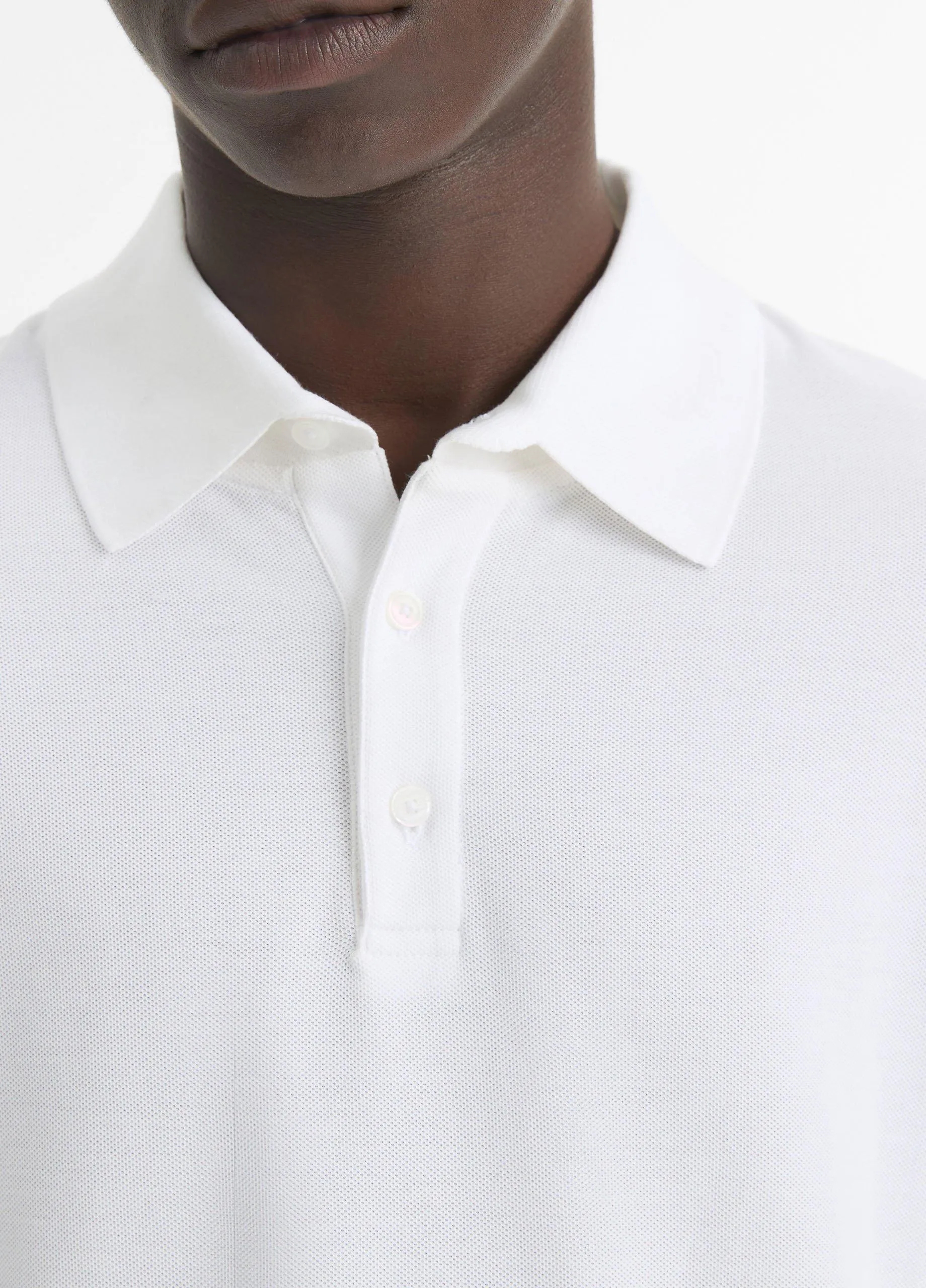 Pima Cotton Piqué Long-Sleeve Polo Shirt