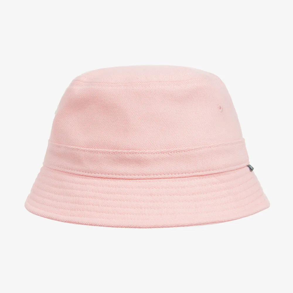 Pink Cotton Logo Bucket Hat