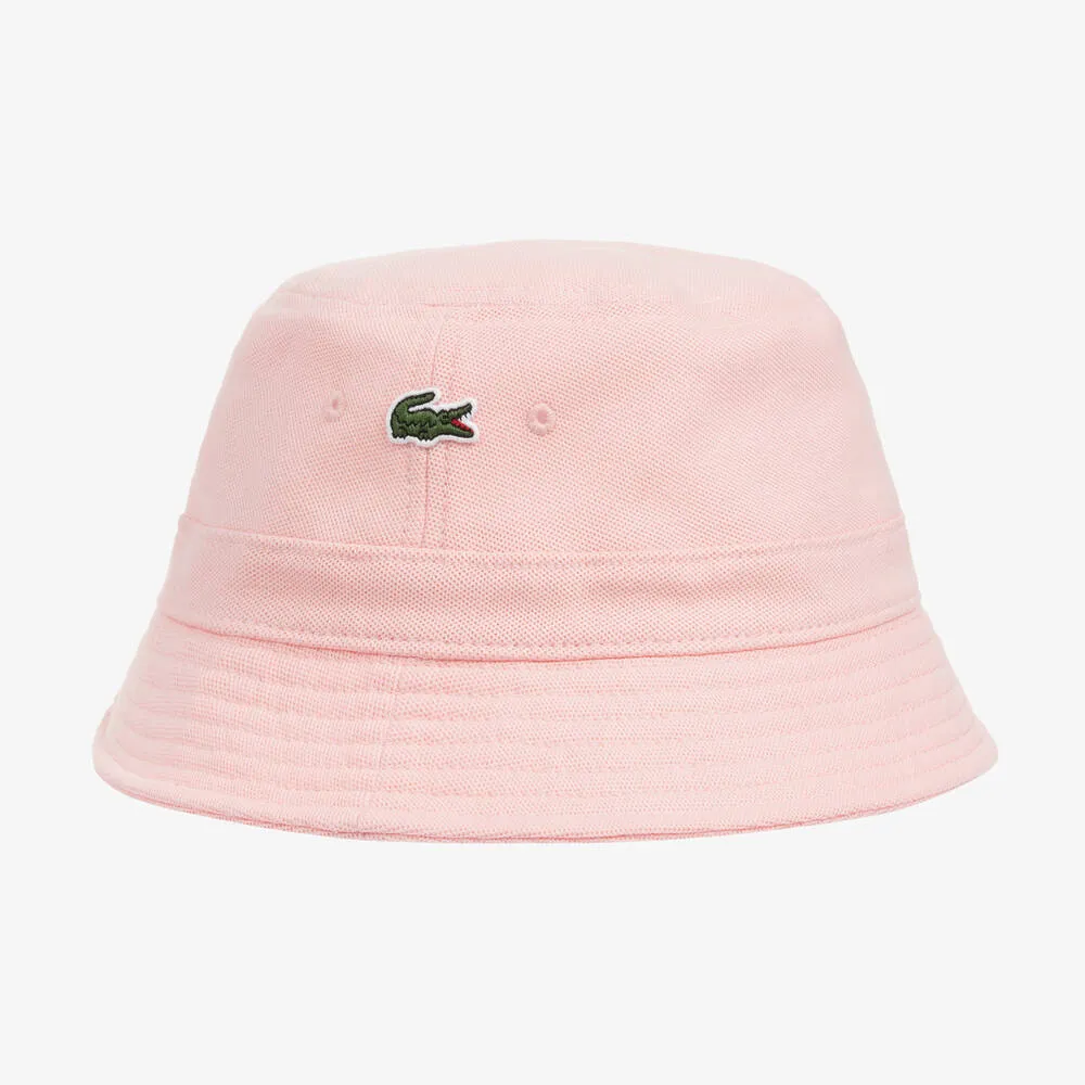 Pink Cotton Logo Bucket Hat