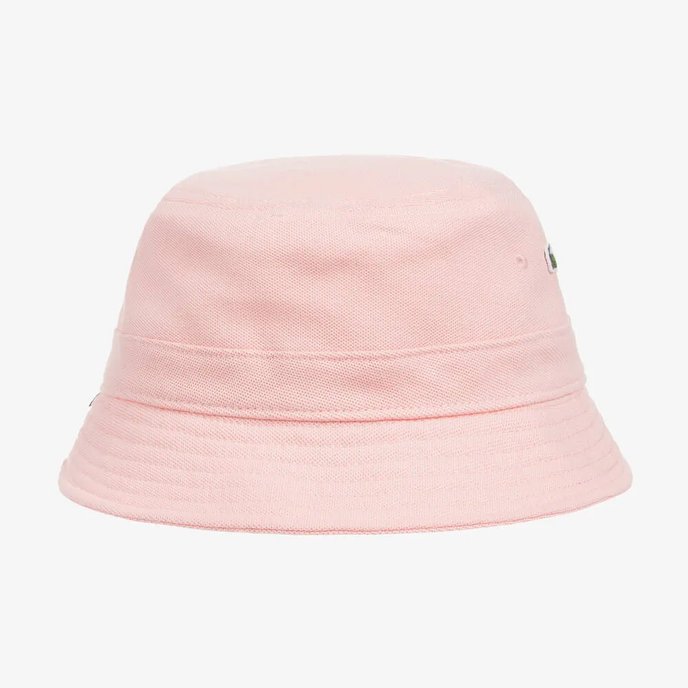 Pink Cotton Logo Bucket Hat