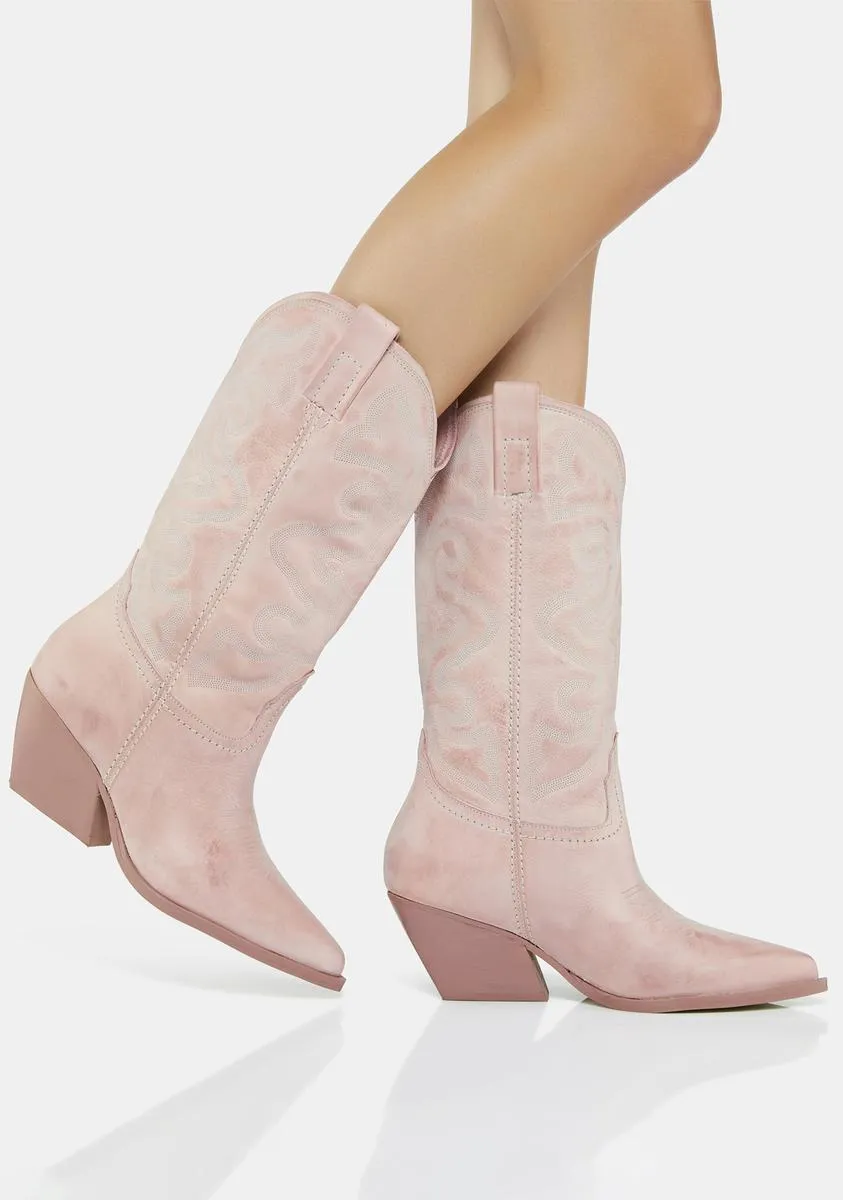 Pink Western Cowgirl Boots