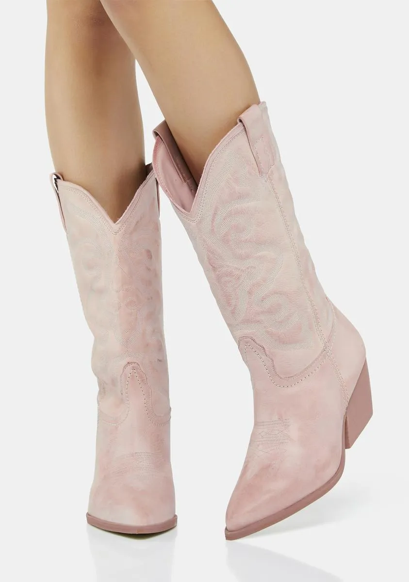 Pink Western Cowgirl Boots