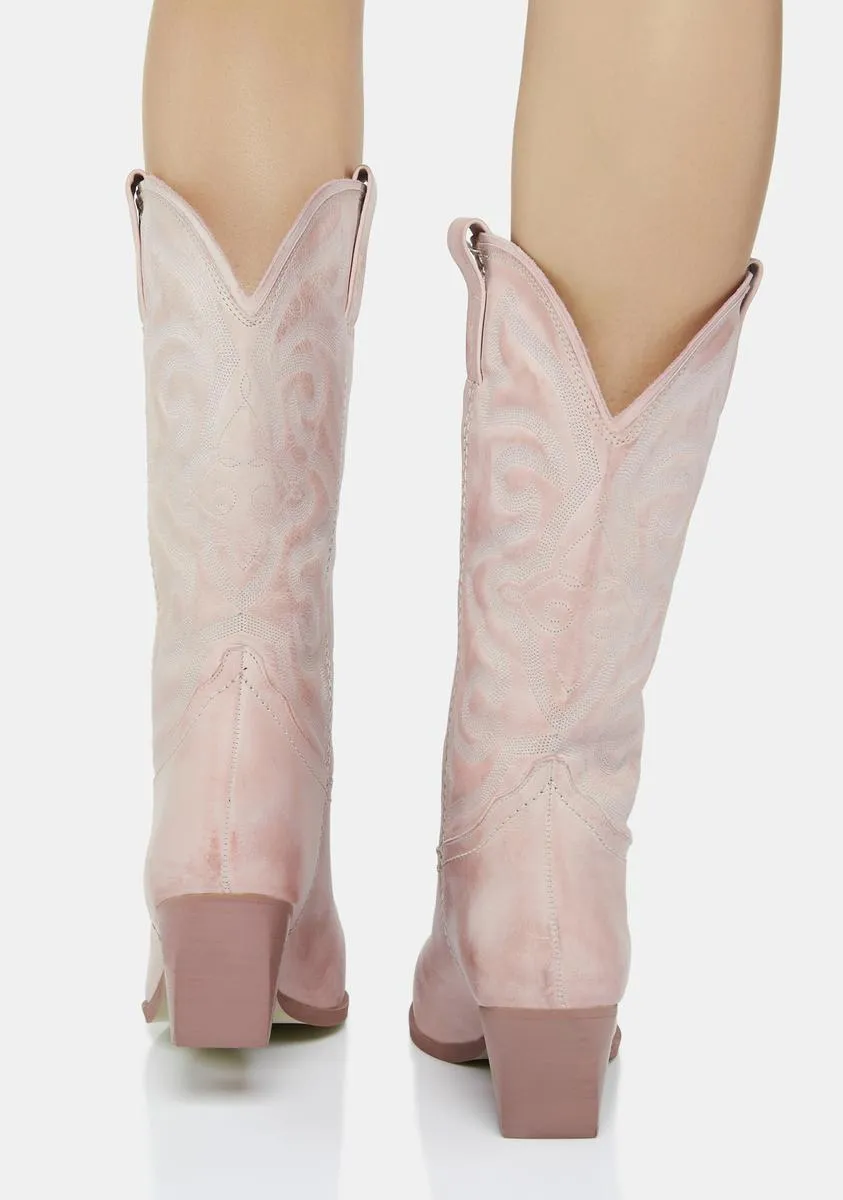 Pink Western Cowgirl Boots