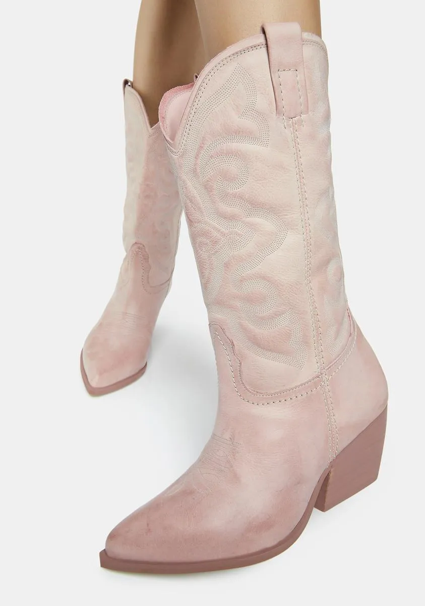 Pink Western Cowgirl Boots