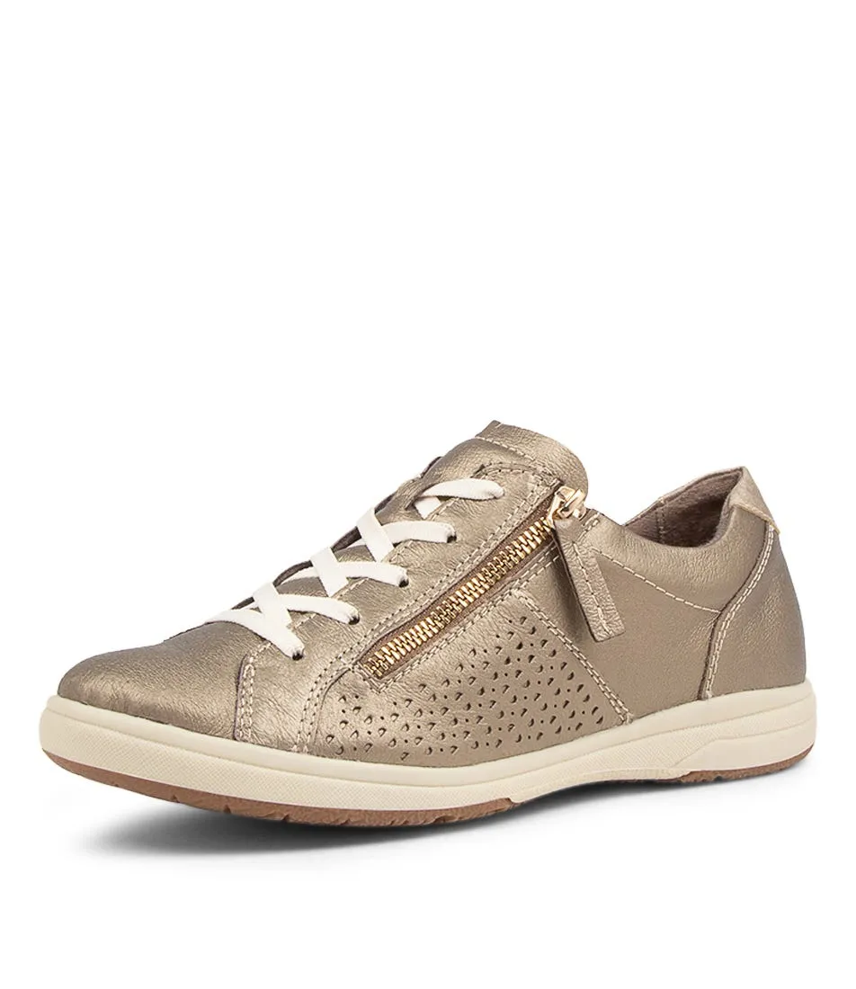 PLANET Etta Platinum Leather Sneakers