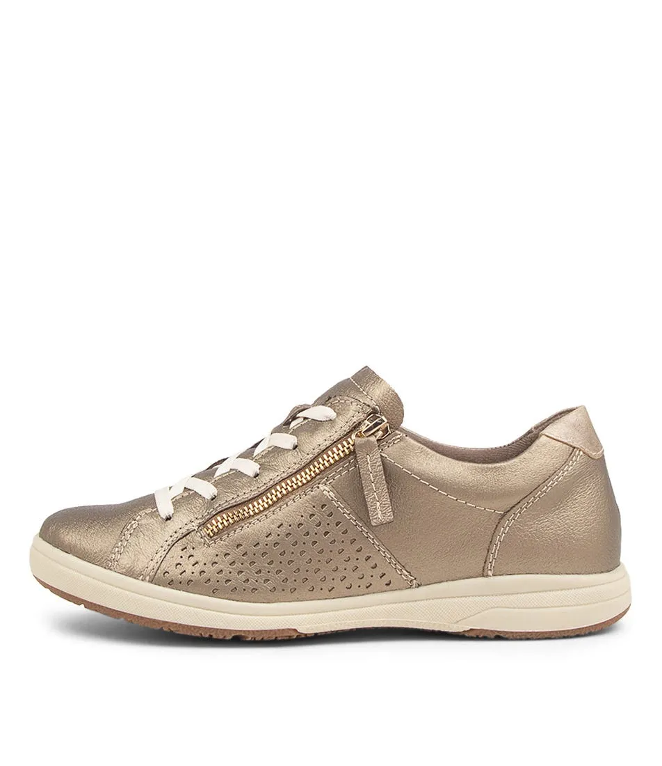 PLANET Etta Platinum Leather Sneakers