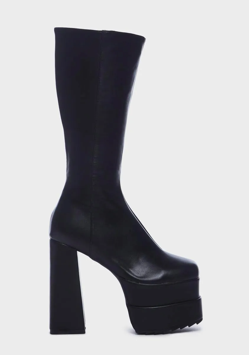 Platform Calf Boots