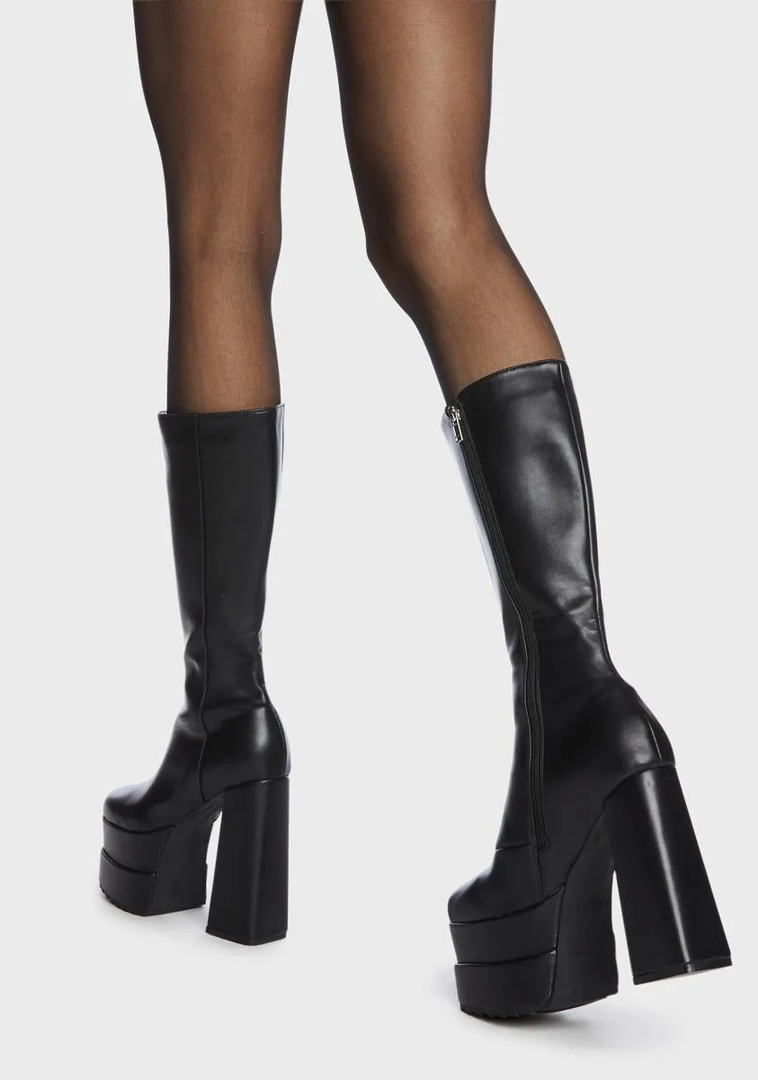 Platform Calf Boots