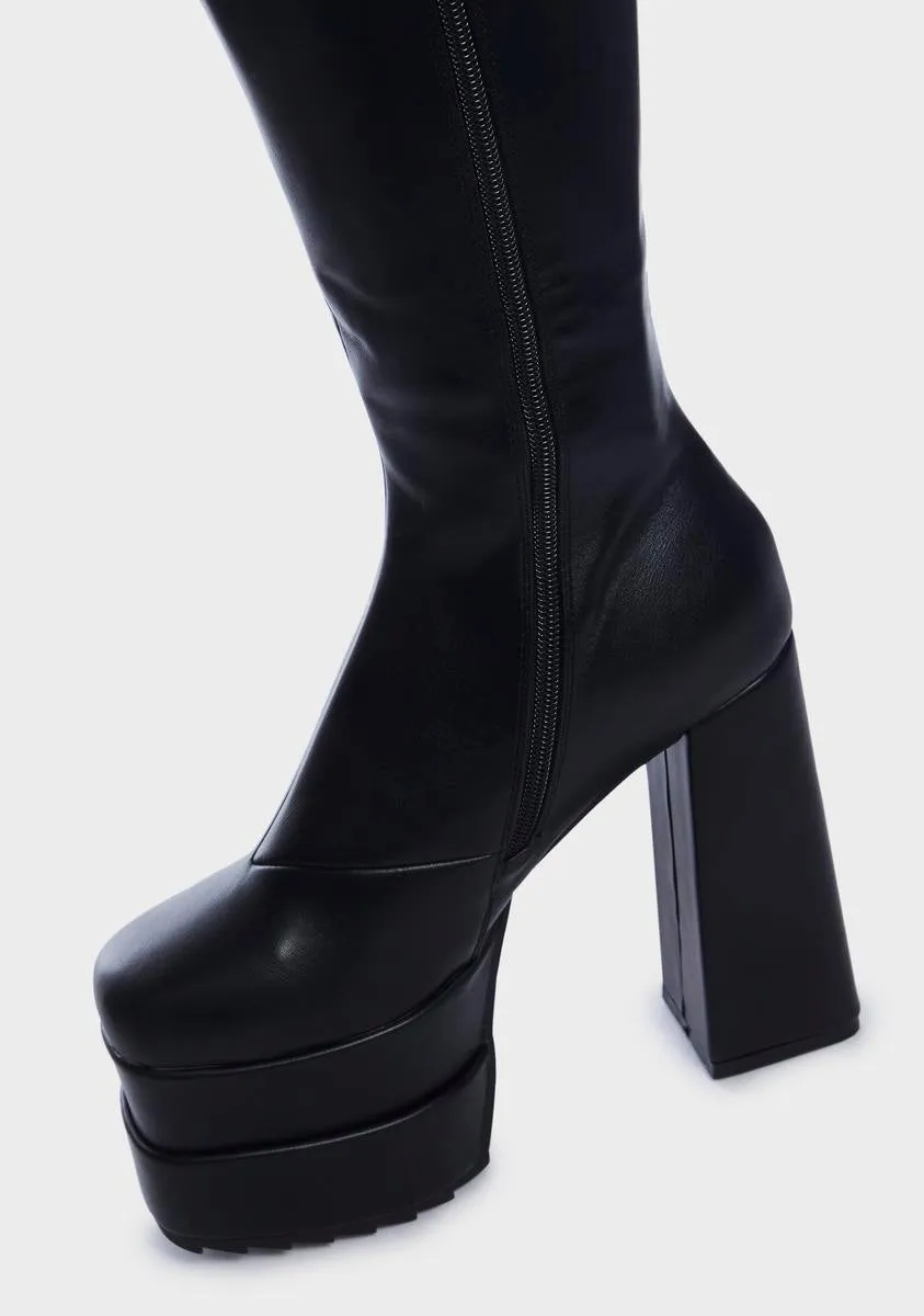 Platform Calf Boots