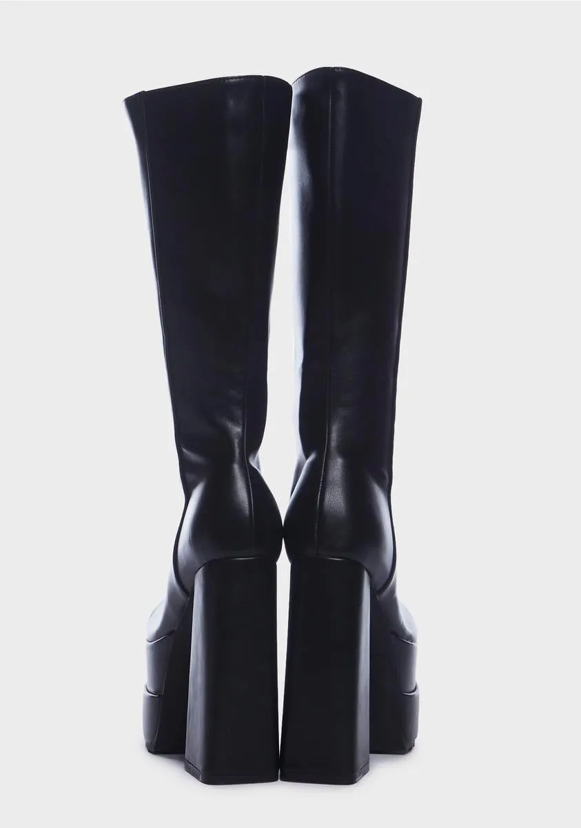 Platform Calf Boots