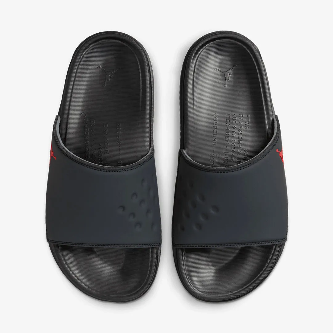 ANTHRACITE/UNIVERSITY RED-BLACK SLIDE, PLAY NOW