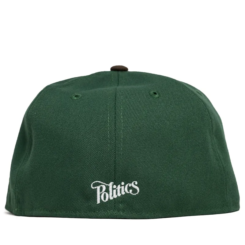 Politics x New Era 59FIFTY Fitted Hat - Green/Brown